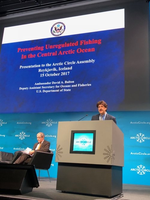 David Balton, speaking about the Agreement at the Arctic Circle Assembly in 2017 