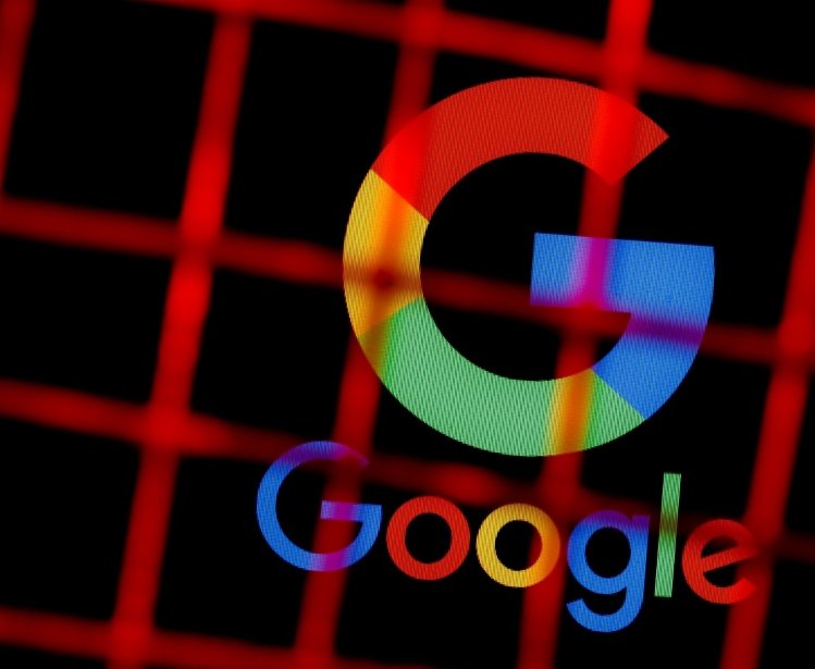 Google logo behind bars