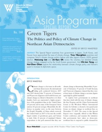 Green Tigers: The Politics and Policy of Climate Change in Northeast Asian Democracies