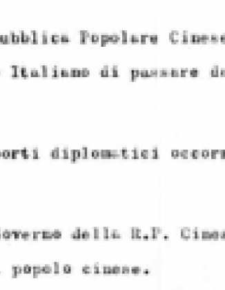 Negotiating Sino-Italian Normalization, 1968-1970