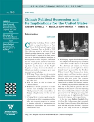 China's Political Succession and its Implications for the United States