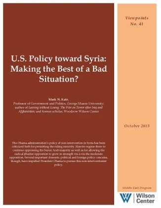 U.S. Policy toward Syria: Making the Best of a Bad Situation?