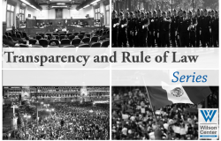 Transparency and the Rule of Law Series