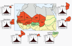 Map of the Sahel region with age structures