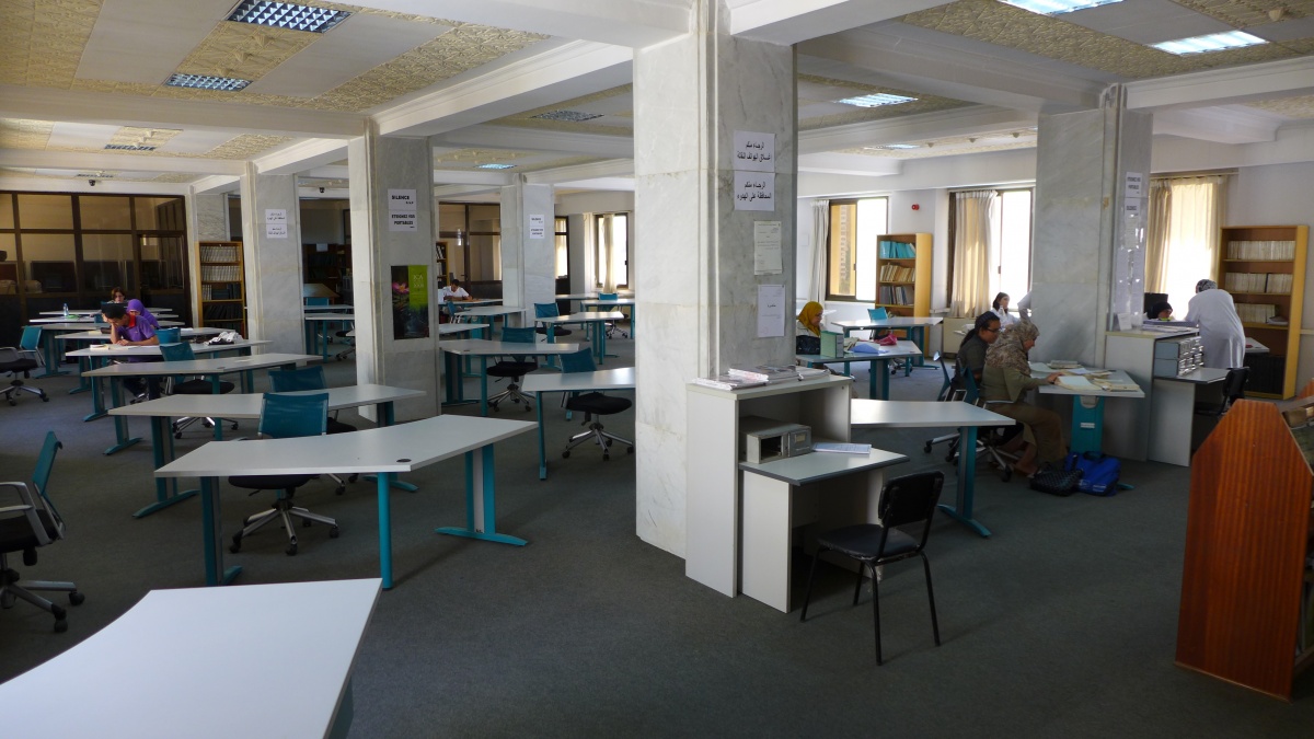 Inside the reading room at the Algerian National Archives. Photo: P. Asselin.
