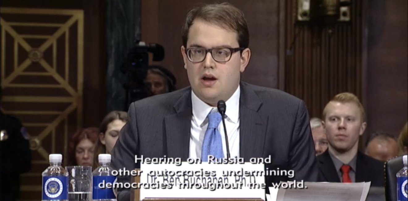 'The Modus Operandi and Toolbox of Russia and Other Autocracies for Undermining Democracies Throughout the World': Ben Buchanan Testifies before Senate Judiciary Sub-Committee on Crime and Terrorism