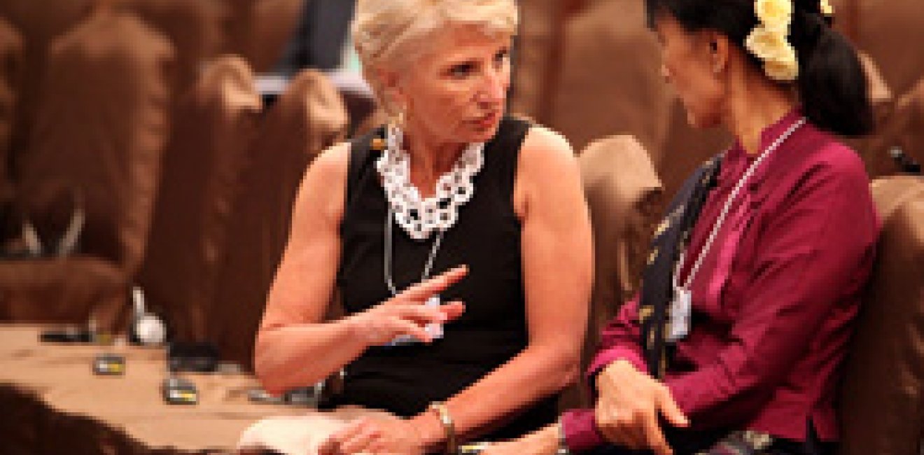 Jane Harman and Aung San Suu Kyi 