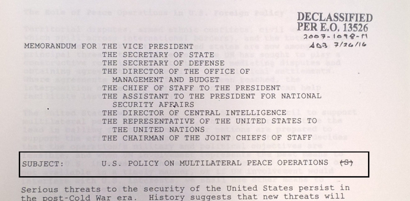 PDD-25 and the Genocide in Rwanda: Why Not a Task for the United States?