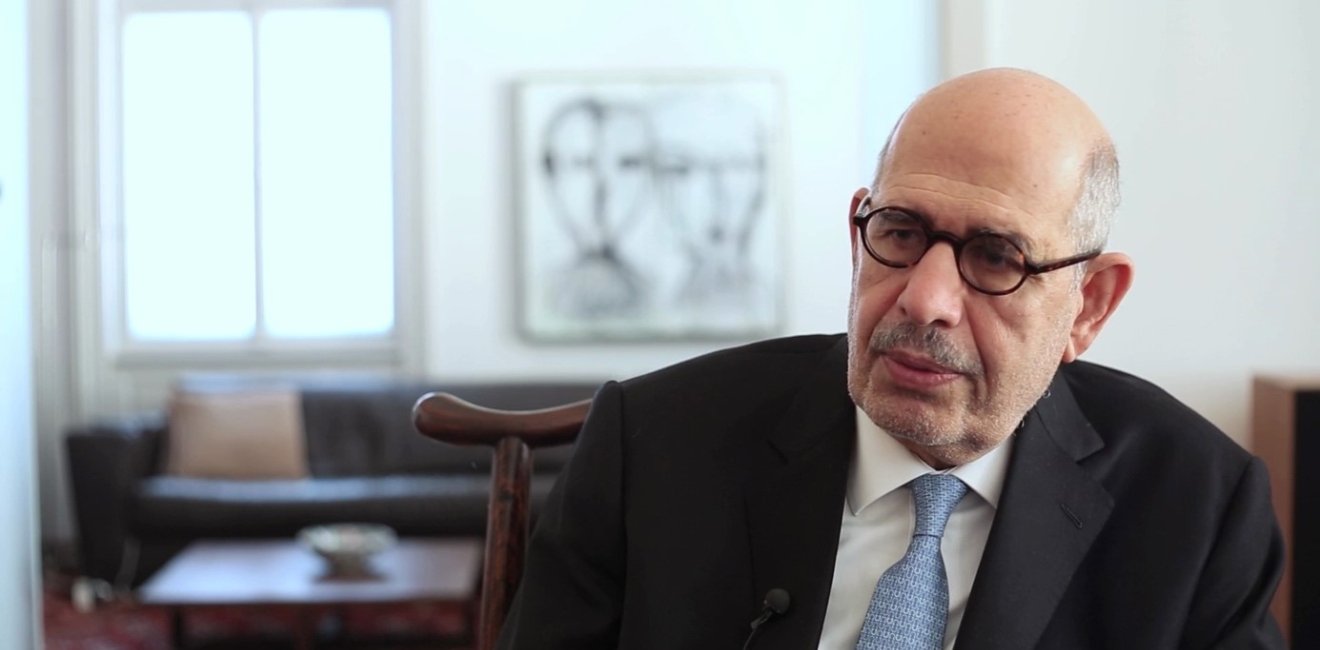 Still from interview with former IAEA Director Mohammed ElBaradei