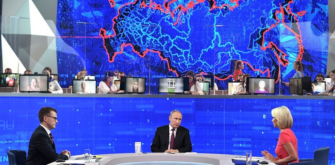 President Vladimir Putin speaks during the Direct Line in June 2019. Source: kremlin.ru