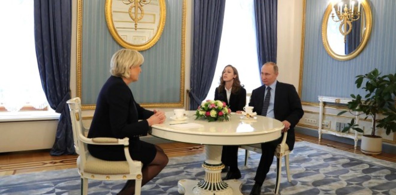 Marie Le Pen meeting with Russian President Vladimir Putin, March 2017