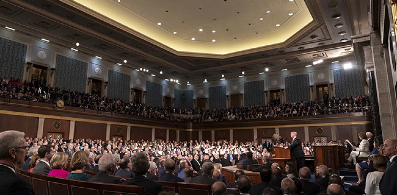 President Donald Trump delivers the 2019 State of the Union address at the U.S. Capitol