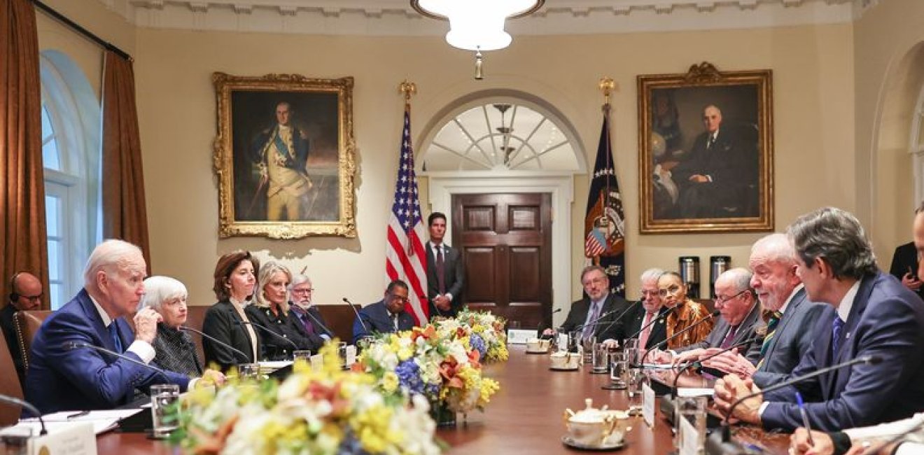 Washington (USA), 02.10.2023 - President of the Republic, Luiz Inácio Lula da Silva, during a meeting with the President of the United States of America, Joe Biden, at the White House, in Washington DC (USA).