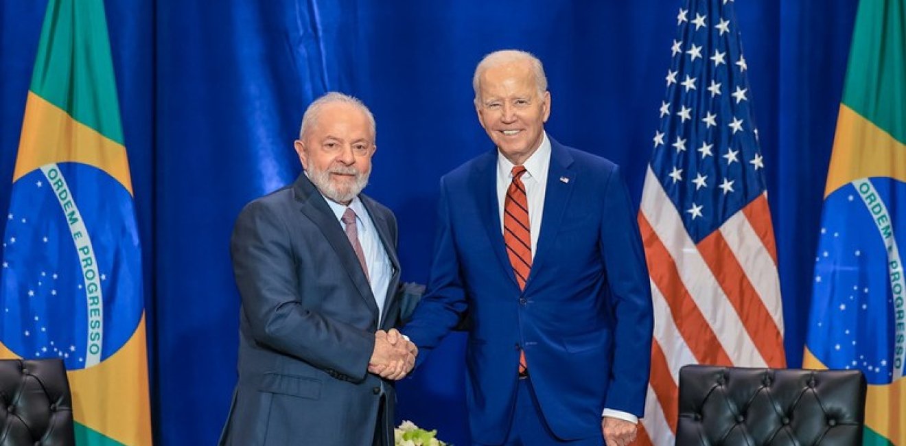 "Presidents Lula and Joe Biden during a bilateral meeting on Wednesday, 20/9, in New York. Photo: Ricardo Stuckert / PR"