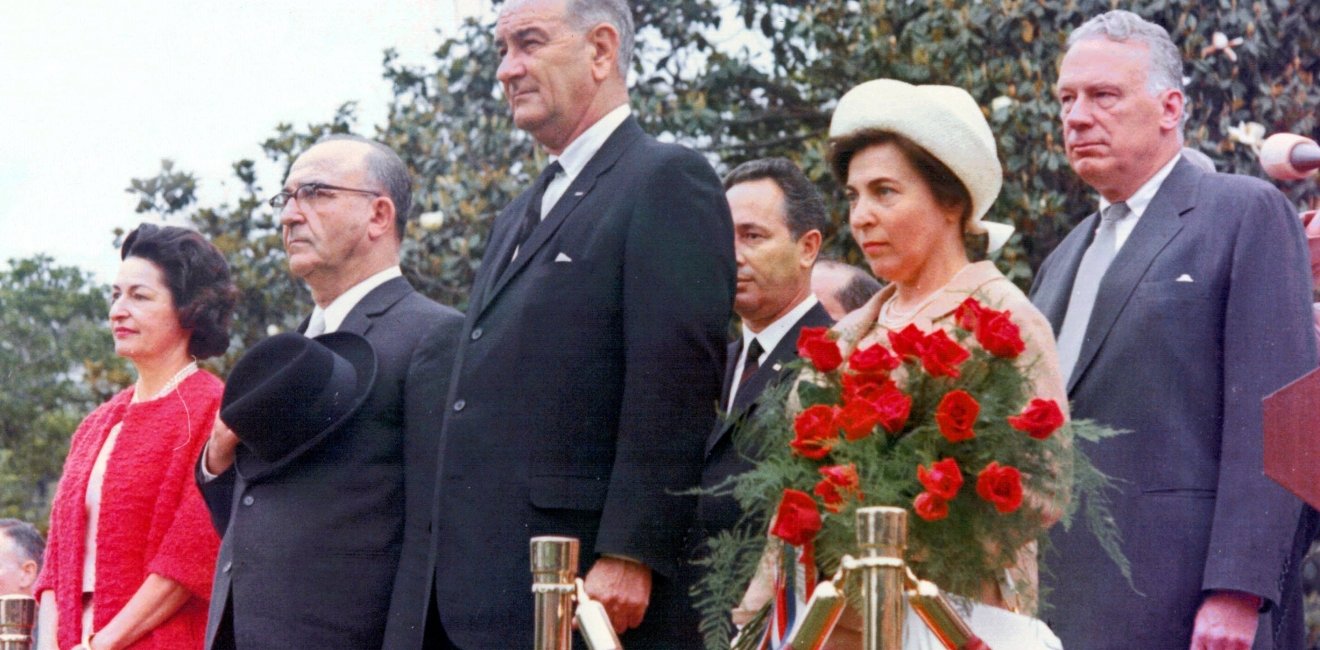 Israeli Prime Minister Levi Eshkol, US President Johnson