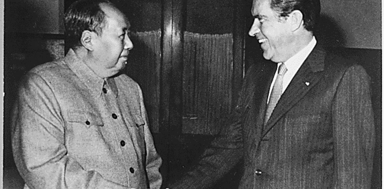 Nixon Shaking Hands with Mao Zedong, February 21, 1972