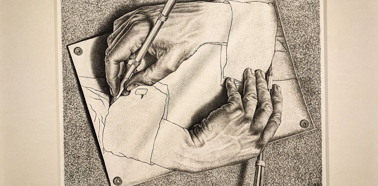 Escher Drawing of hands 