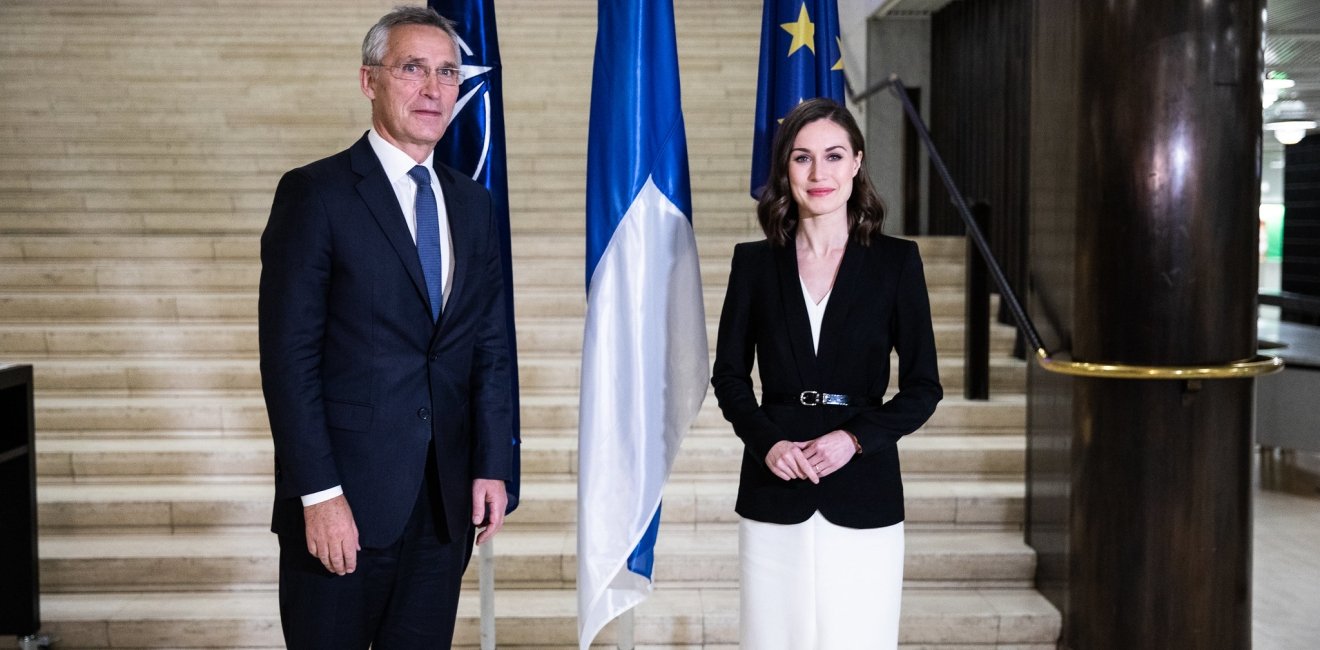 NATO Secretary General Jens Stoltenberg and Finnish Prime Minister Sanna Marin