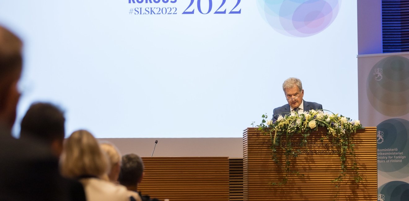 Niinistö spoke at the ambassadors' meeting