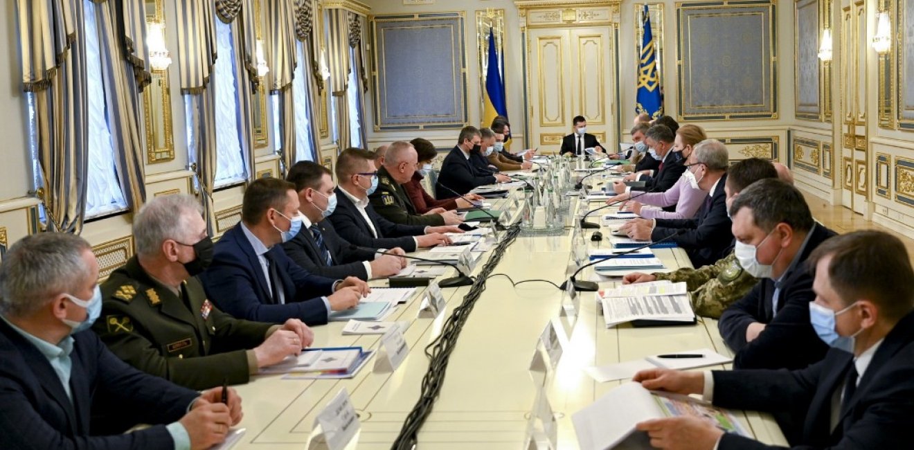 The meeting of the National Security and Defense Council of Ukraine chaired by President Volodymyr Zelensky