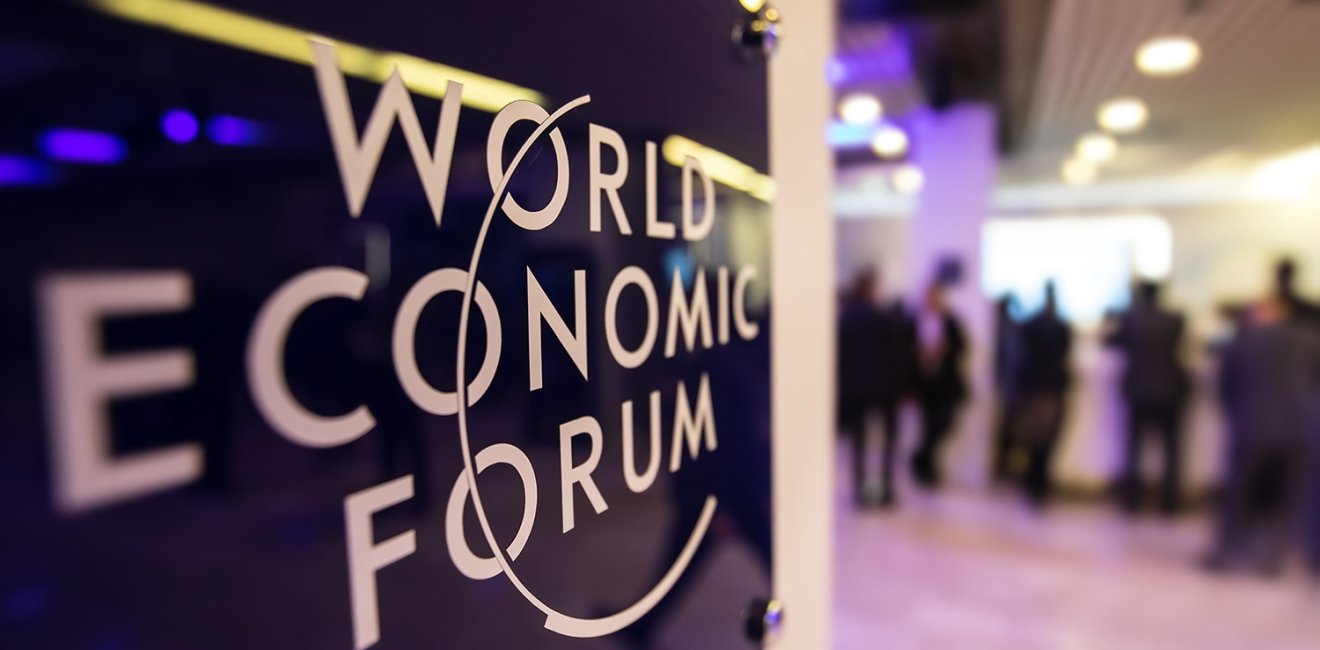 Emblem of the World Economic Forum in Davos, Switzerland