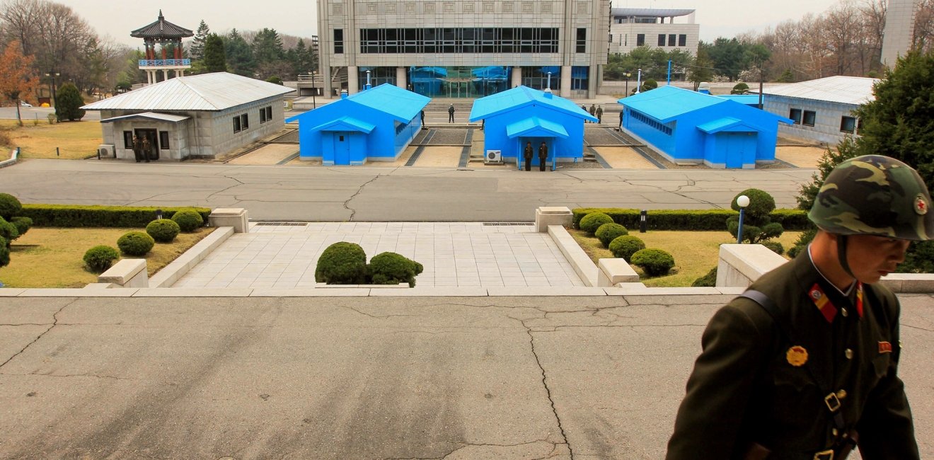 A North Korean soldier inside Korea's Demilitarized Zone.