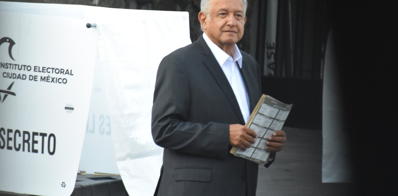 AMLO after casting his vote