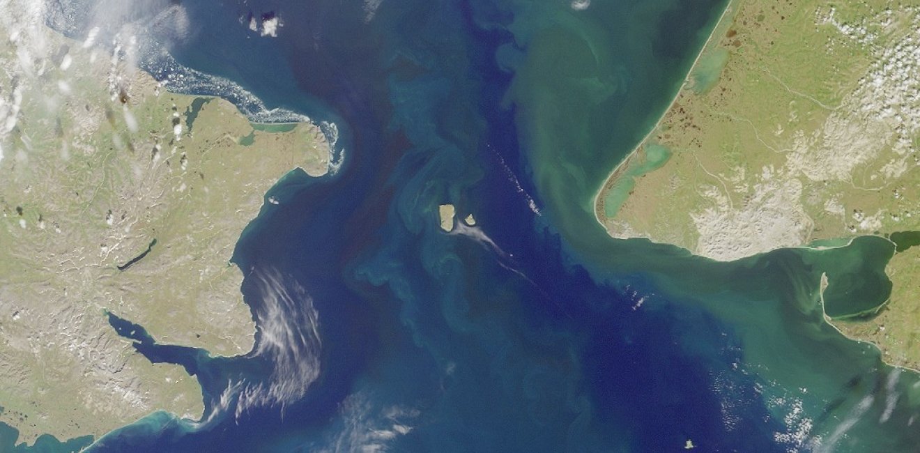 Image of Bering Strait and Little Diomede Island