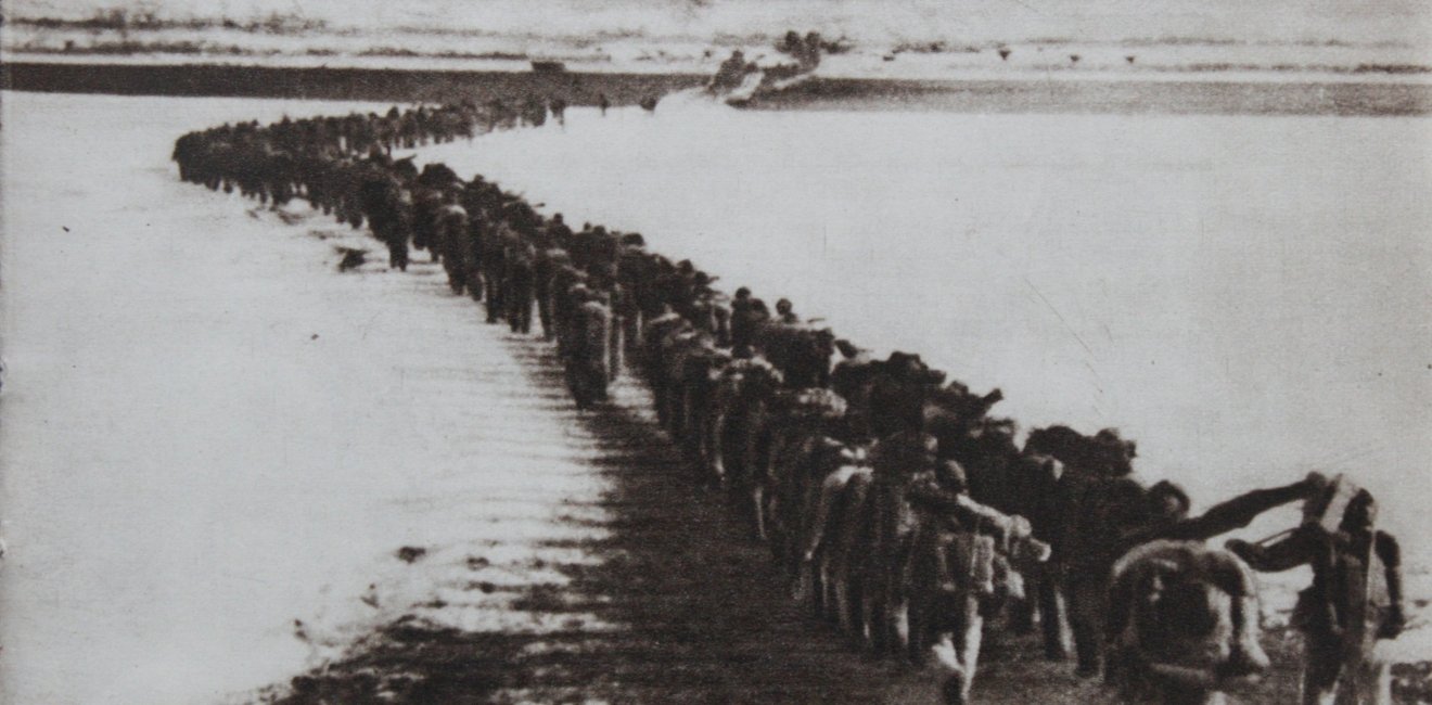 Chinese Troops Cross the Yalu River, 1950