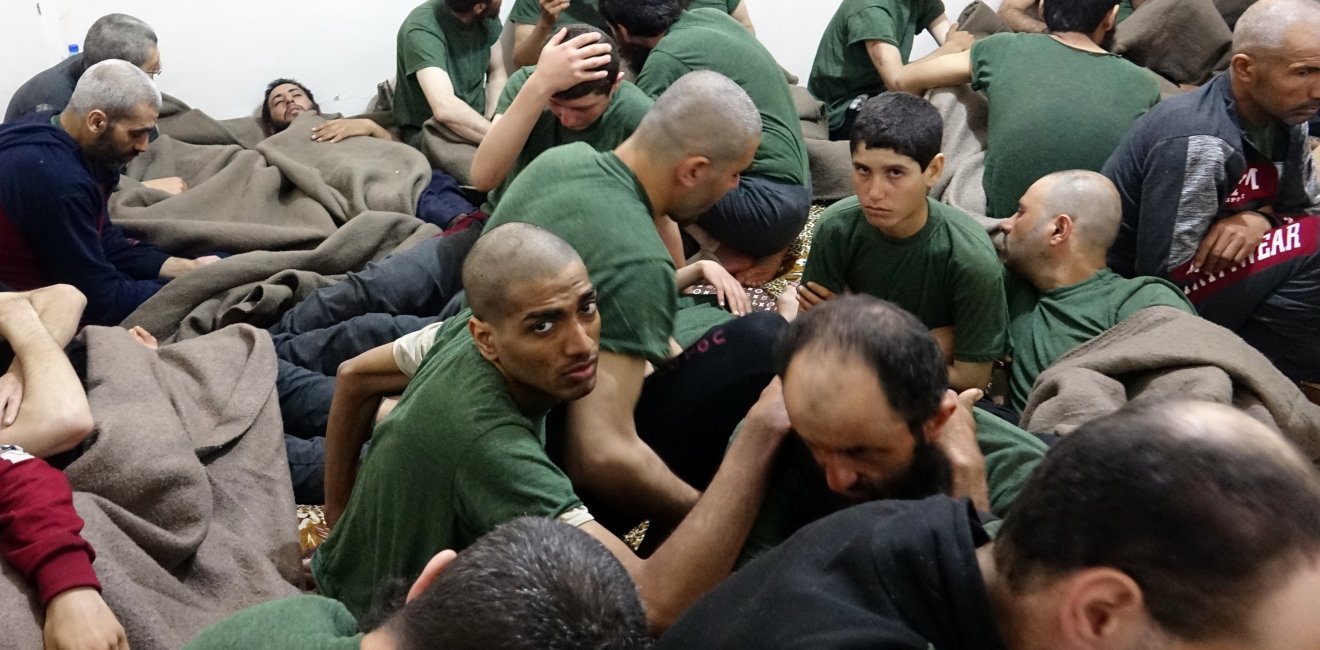 ISIS members in SDF prison in Syria