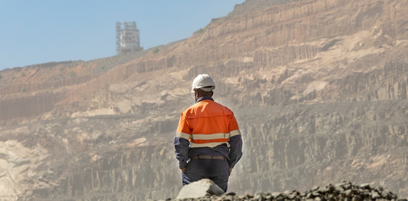 African Worked in an Open Pit Diamond Mine