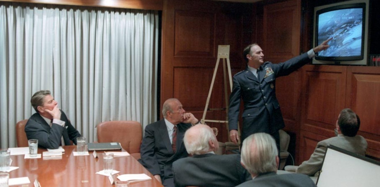 Reagan briefed on Libyan airstrike