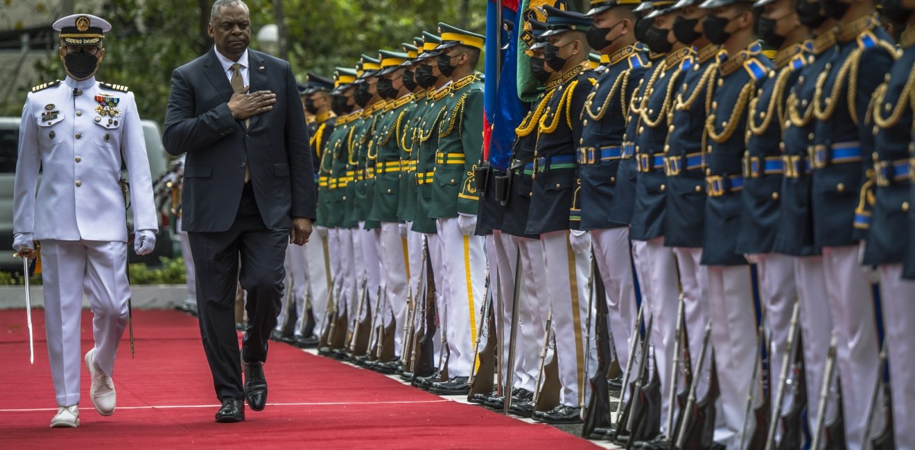 US Secretary of Defense Lloyd Austin in Manila, Philippines in 2023