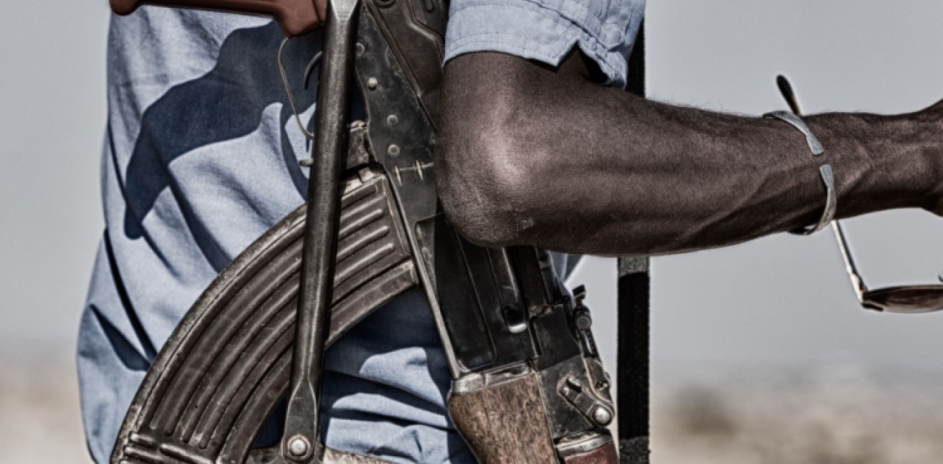 Danakil, Ethiopia guard with rifle