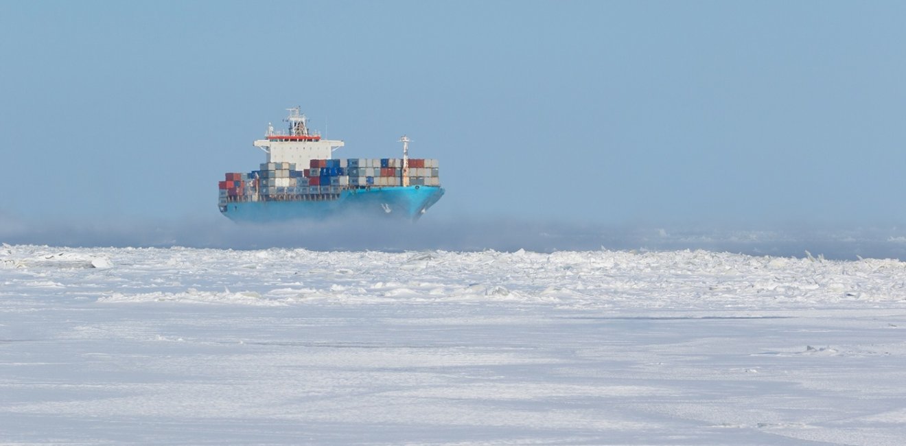 Container Ship in the Arctic