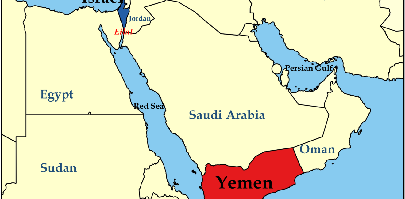 Israel Yemen map