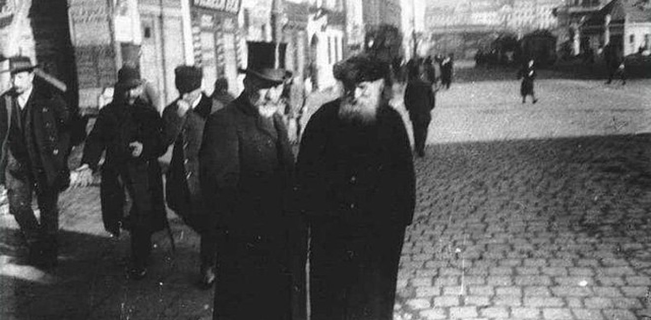 Two men take a stroll in Lviv, 1920