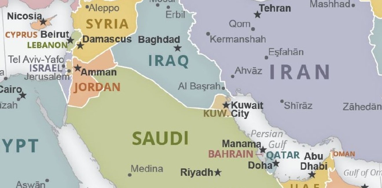 MENA map Iraq center