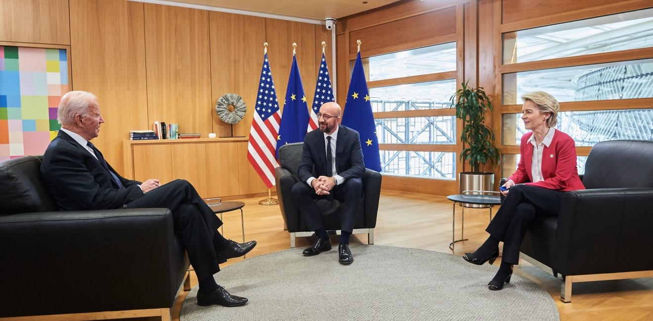 US President Biden, European Council President Michel and European Commission President von der Leyen