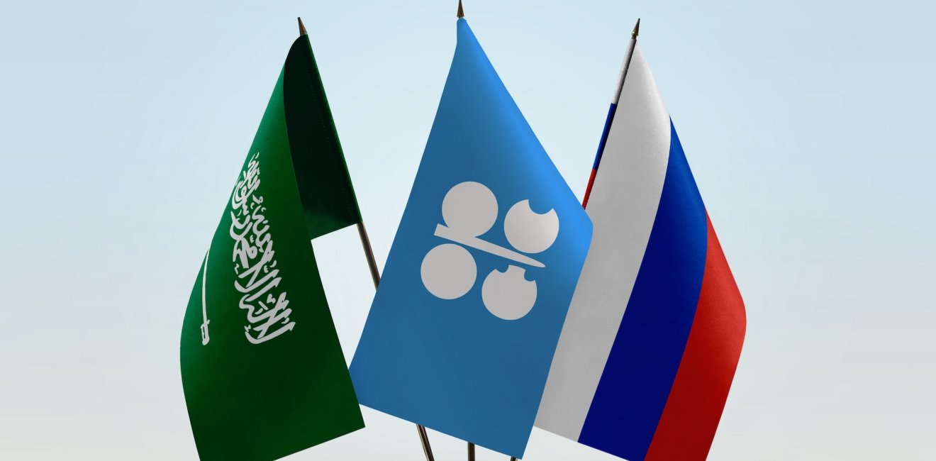 Saudi Russia OPEC Flags