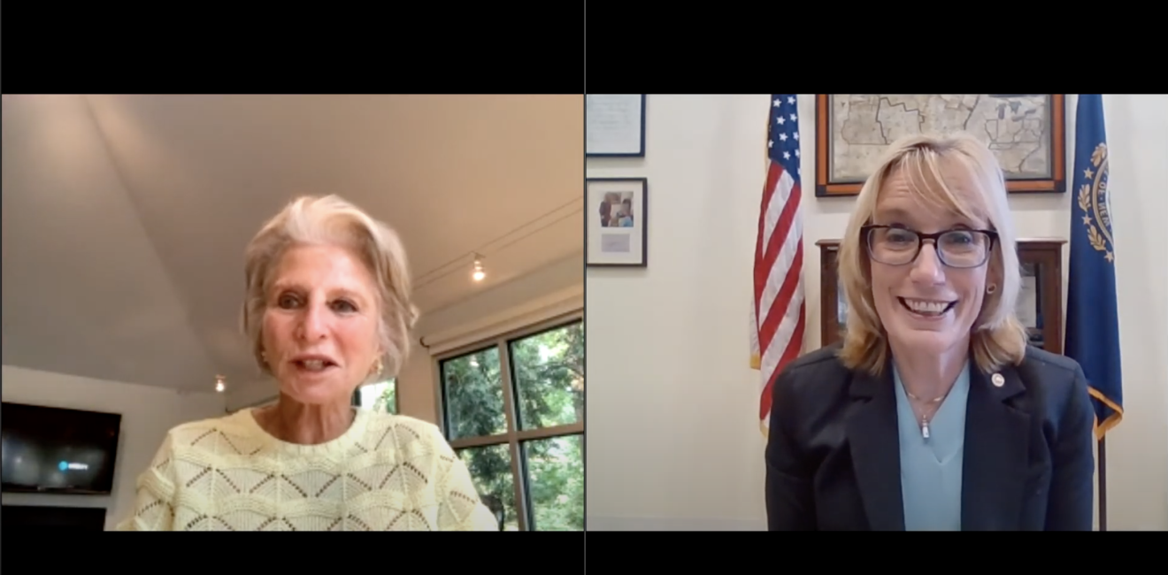 Hon Jane Harman and Senator Maggie Hassan on Zoom from the event