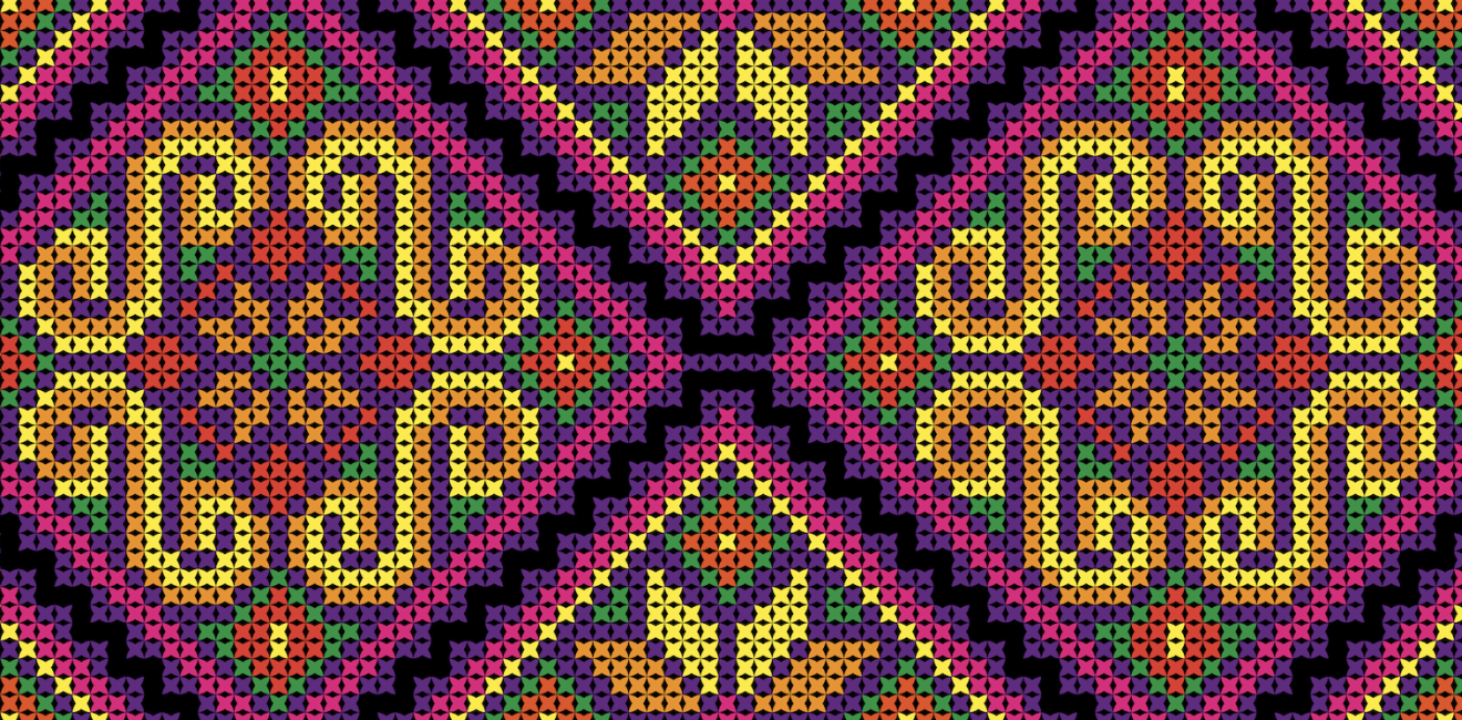 embroidered cross-stitch ethnic Ukraine pattern