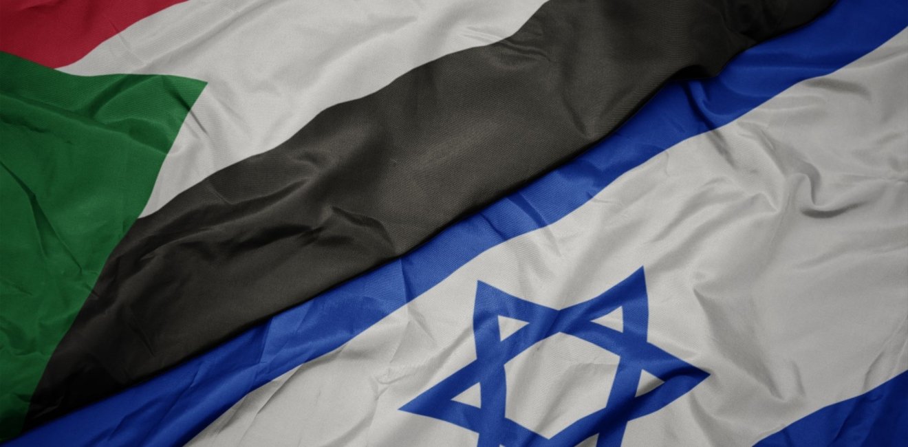 Sudan and Israel Flags