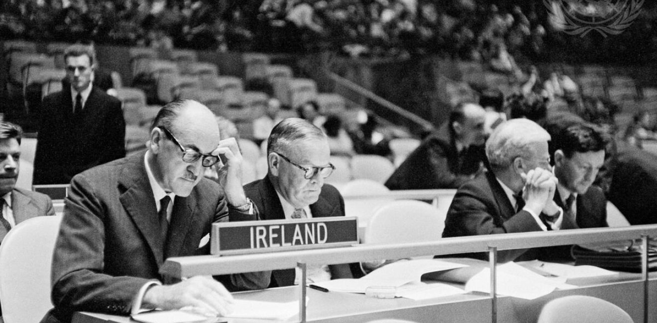 Frank Aiken at the UNGA in September 1957