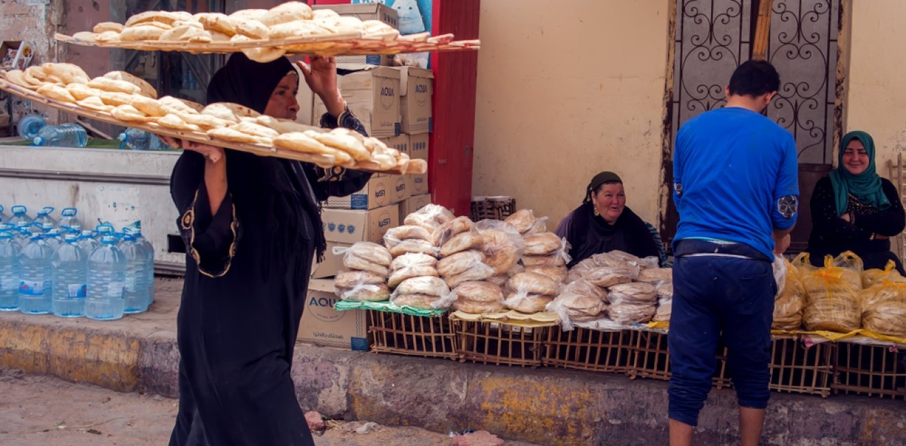 woman bread