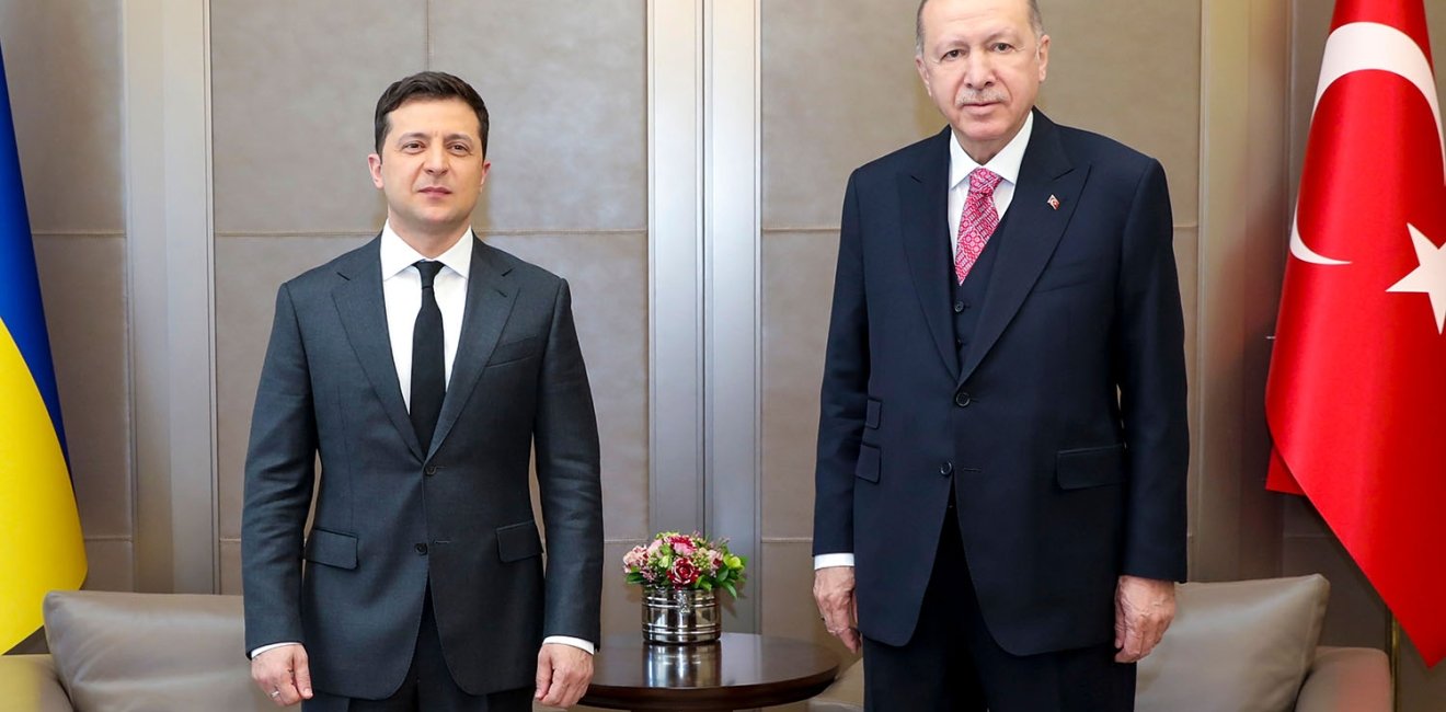 Ukrainian president Vladimir Zelensky and Turkish President Recep Erdogan