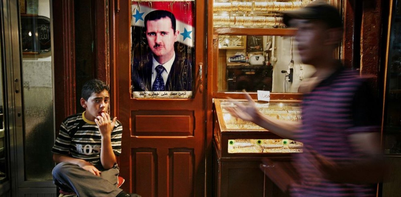 Portrait of al-Assad in Damascus, Syria