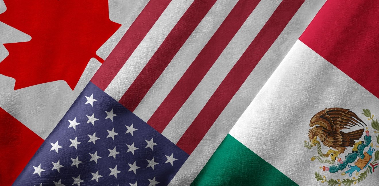 Canada-United States-Mexico Flags