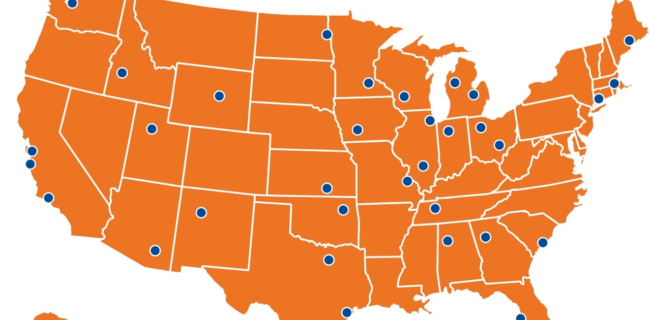 Map of cities visited by Kennan Institute speakers