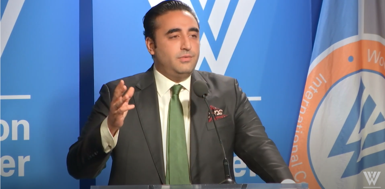 His Excellency Bilawal Bhutto Zardari at the Wilson Center on September 27, 2022